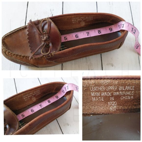 Predictions Fringe Penny Loafers Leather 8.5 Brown Preppy Classic Flat - Picture 7 of 8